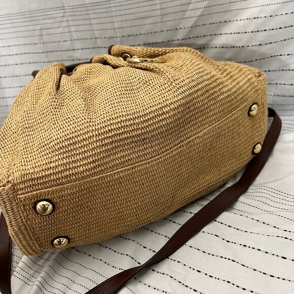 Michael by Michael Kors Natural Straw Satchel Bag - Picture 3 of 6